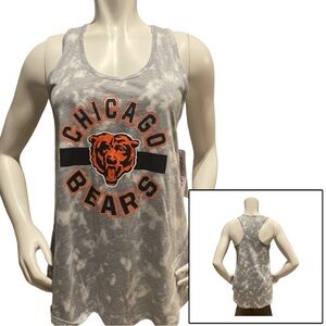Chicago Bears Racerback Tank Acid Wash Design NWT